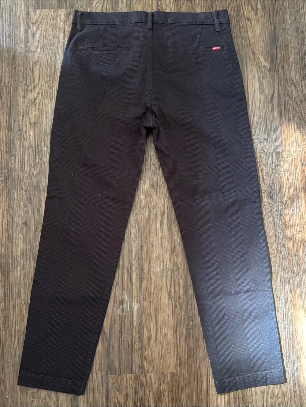 Levi’s XX Chino Standard Taper Brown Black Plaid Pants 34x30 Preppy